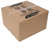 CareMail Recycled Shipping Boxes, Medium Foldable Box, 16 x 16 x 10 Inches, Brown, 12 Pack (1143584)