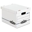Bankers Box 0070308 Stor/file storage box, lift-off lid, letter/legal, 12x10x15, white, 4/ct