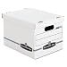 Bankers Box 0070308 Stor/file storage box, lift-off lid, letter/legal, 12x10x15, white, 4/ct