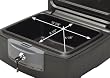 Sentry F2300 Fire-Safe Waterproof Chest w/Tubular Key, 33lbs, .36 Cu. Ft., Charcoal