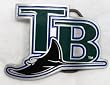 Tampa Bay Devil Rays Enamel Pewter Buckle, MLB Baseball Buckle