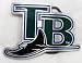Tampa Bay Devil Rays Enamel Pewter Buckle, MLB Baseball Buckle