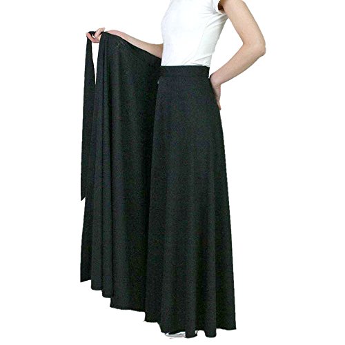 （ブーレ）Bourree ロングスカート黒 コーラス 合唱 衣装 ウエストサイズ調節可能巻きスカート 選べるスカート丈4サイズ