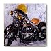 Ceramic Coaster Set - 4 pcs - Designer Coasters: Motorcycle/Motorcycles - (CCMO-003)