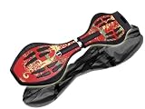 Makrofit Waveboard Pro XL bis 95 kg mit Tasche und Leuchtrollen, hot pepper, 88x23x14, 14005