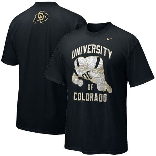 Buy Nike Colorado Buffaloes Black Old School T-shirt by Nike