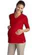 Ladies Maternity 3/4-Sleeve V-Neck Shirt