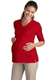 Ladies Maternity 3/4-Sleeve V-Neck Shirt
