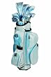 Tour Edge Ladies Moda Silk Sky Blue Golf Set (1-3-5, 5,6,7 Hybrid/8-SW Graphite, Putter and Bag +1 Inch)