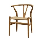 Wishbone Series Wood Y Accent Chair: Natural