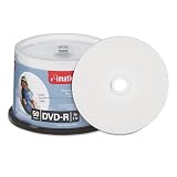 ~:~ IMATION ~:~ Thermal Printable DVD-R Discs, 4.7GB, 16x, Spindle, White, 50/pack