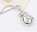 Mondaynoon Eternal Love Austrian Crystal Clear Teardrop/waterdrop/drops Shaped Crystal Pendant Fashion Necklace for Elegant Women Mom,17.7 Inch