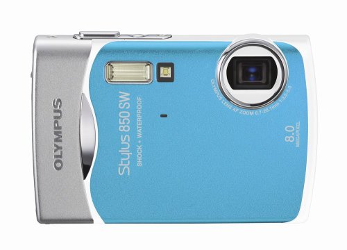 Olympus Stylus 850SW 8MP Digital Camera with 3x Optical Zoom (Blue)