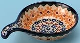 Polish Pottery Single Serving Dish / Spoon Rest 2 1/4 H x 4 3/4 W x 6 3/4 L