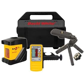 David White 48-M2XLE Int. Ext Laser Cross Line Level with Pulsing Beam and Detector by David White