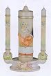 Wedding Unity Candles and Base - 10in. Center and 6in. Side Candles - Bee's Wax - Hand Sculptured