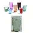 Carlisle 8 oz Crystalon Stack All Ribbed Texture Break-Resistant SAN Dishwasher Safe Tumbler / Color: Jade / Quantity: One Dozen (12)