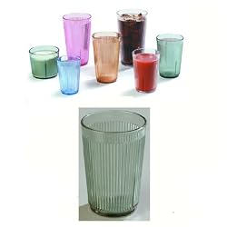 Carlisle Crystalon Stack-All 12 oz Jade Ribbed Texture San Tumbler