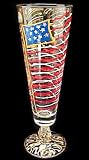 America's Flag Design - Hand Painted - Pilsner - 10 oz.
