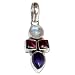 Lockets for Women Silver Multi Gemstone Jewelry 1 inch