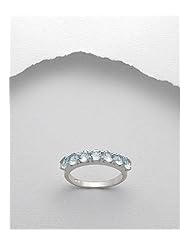 Gem Stones Ring In 92.5 Sterling Silver