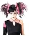 Gothic Cheerleader-Black/Pink Wigs Adult