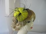 Elegant Bright yellow feather Flower fascinator On head band.Wedding, Ladies day , Special occasion