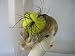 Elegant Bright yellow feather Flower fascinator On head band.Wedding, Ladies day , Special occasion