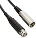 Shure C25B 25-Feet Heavy-Duty Cable XLR Connector on Microphone End, Black