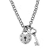 Charming Life Pewter and Silvertone 'Key to my Heart' Charm Necklace