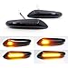 Xinctai 2PCS Smoke Lens Dynamic Flowing Sequential LED Side Marker Light Turn Signal Lamp for BMW E60 E61 E90 E91 E92 E93 E81 E82 E88 E46 E83 E84 1/3/5/X3/X1 Series