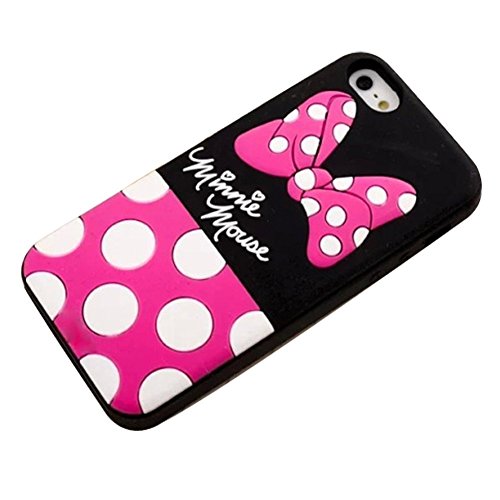 JBG Cute Disney Cartoon Shadow Soft Silicone Back Case Cover for iPhone 5 / 5S Minnie Mouse
