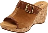 Clarks Women’s Harwich Keel Wedge Sandal,Camel Suede,6 M US