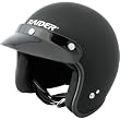 Raider Black Medium Flat Open Face Helmet