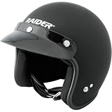 Raider Black Medium Flat Open Face Helmet