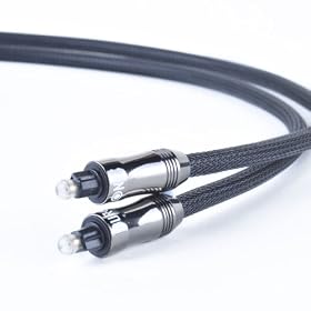 Duronic 2M TOSLINK F008/2 NickelSpec High Resolution Digital Optical TOSlink Cable 24K Gold Connector. This cable can be used for the likes of DVD, PC, and games consoles such as the Sony PS3