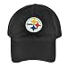 NFL PITTSBURGH STEELERS GARMENT WASH HAT CAP BLACK NEW
