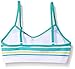Maidenform Girls' Big Seamfree Ruched Crop with Lace Band, Cool Space Dye, Large