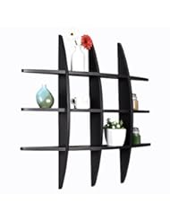 Home: Welland 29.5 Inch x 4.25 Inch x 29.5 Inch Lexington Globe Cross Display Black Wall Shelf - Wellpro 1169012522
