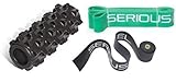 Heavy Pack Half - Half Size Black X-Firm Rumble Roller [RRCX127], BLACK Mobility Tack and Floss Band [.06" T x 2" W x 7' L], Green Pull-Up Assist Stretch band [1.75" W x 41" L] & Orange Mobilty/Resistance Band [ 1/2" T x 41" L]