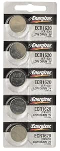 Energizer CR1620 Lithium Battery, Card of 5 *ORMD