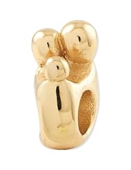 Reflection Beads Silver Gold Plated Family of Three Family Bead