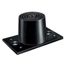 Mason ND-C-RED Neoprene Double Deflection Floor Mount Vibration Isolator, 1/2"-13 x 1" Thread, 2-9/16" Diameter, 200-400lbs Load Rating, 0.50" Deflection, Red