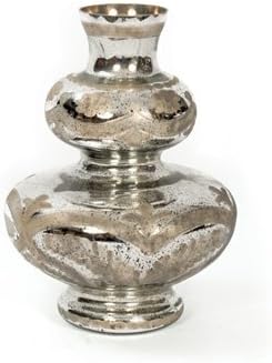 Home Decor, Mercury Bubble Vase Dimensions: 15" H X 11" Dia. For Decorative Use Only Material: Glass Finish: Antiqued Silver and Gold