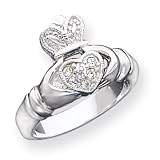 Sterling Silver CZ Claddagh Ring