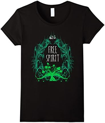 Women's Free Spirit Nature Yoga Meditation Inspiring T-Shirt Gift XL Black