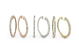 Your Choice of 14k White, Yellow or Rose Gold Diamond Hoop Earrings (1 1/10 cttw, I2 Clarity)