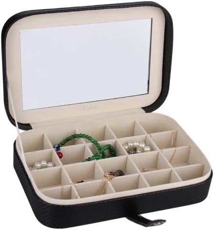 [Rowling] Jewelry Box Cufflink Display Case Beads Organizer Faux Leather Zg201 (Black)