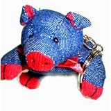 Beanie Pig Denim Key Chain Case Pack 48