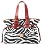 Dooney Bourke Zebra Chiara Bag Tote Red Trim